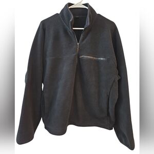 UNIQLO MEN'S FLEECE 1/2 ZIP PULLOVER. SIZE SMALL. BLACK.